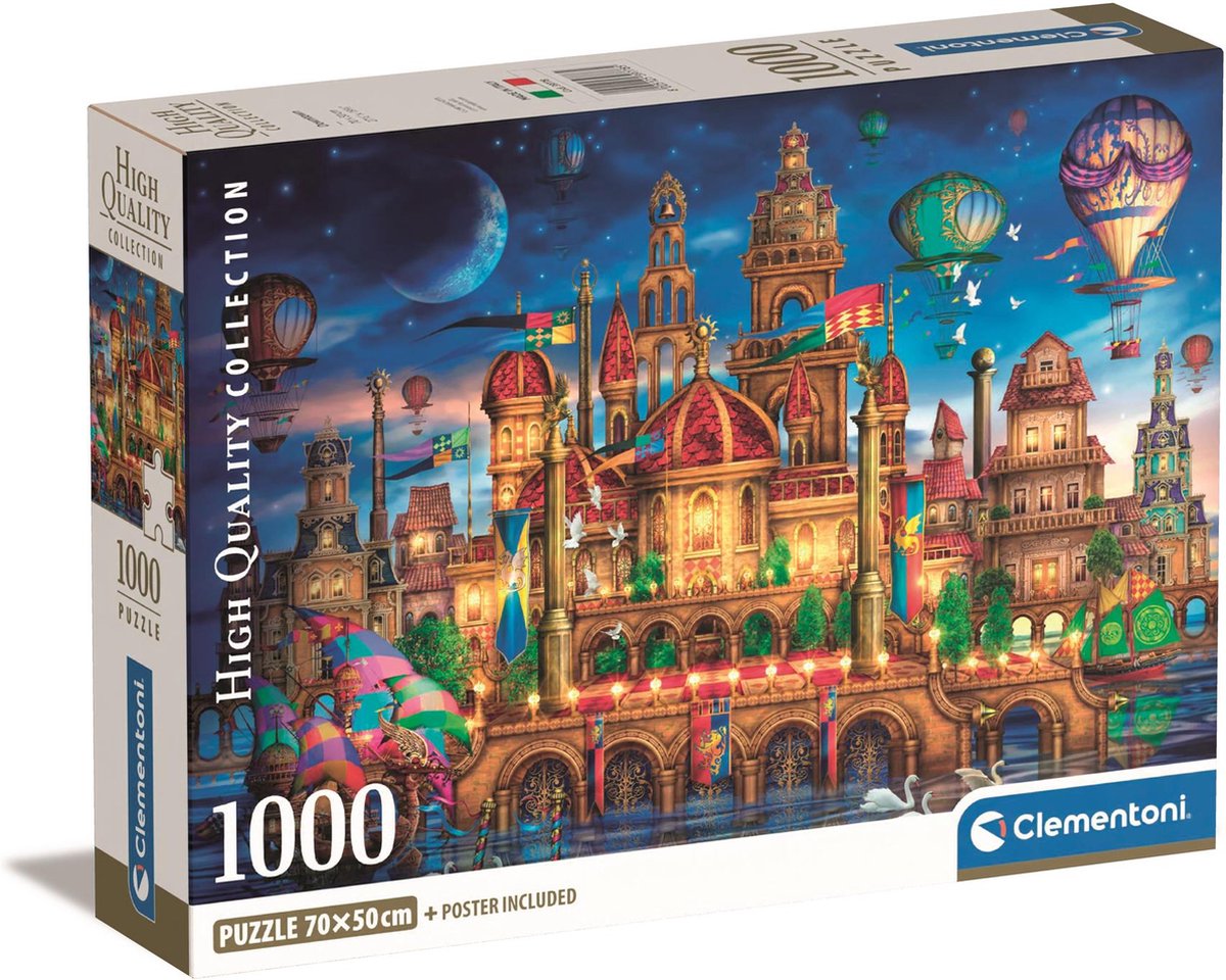 Puzzle Clementoni Downtown - Puzzle 1000 pièces - 70x50 cm - pour adultes et enfants à partir de 14 ans