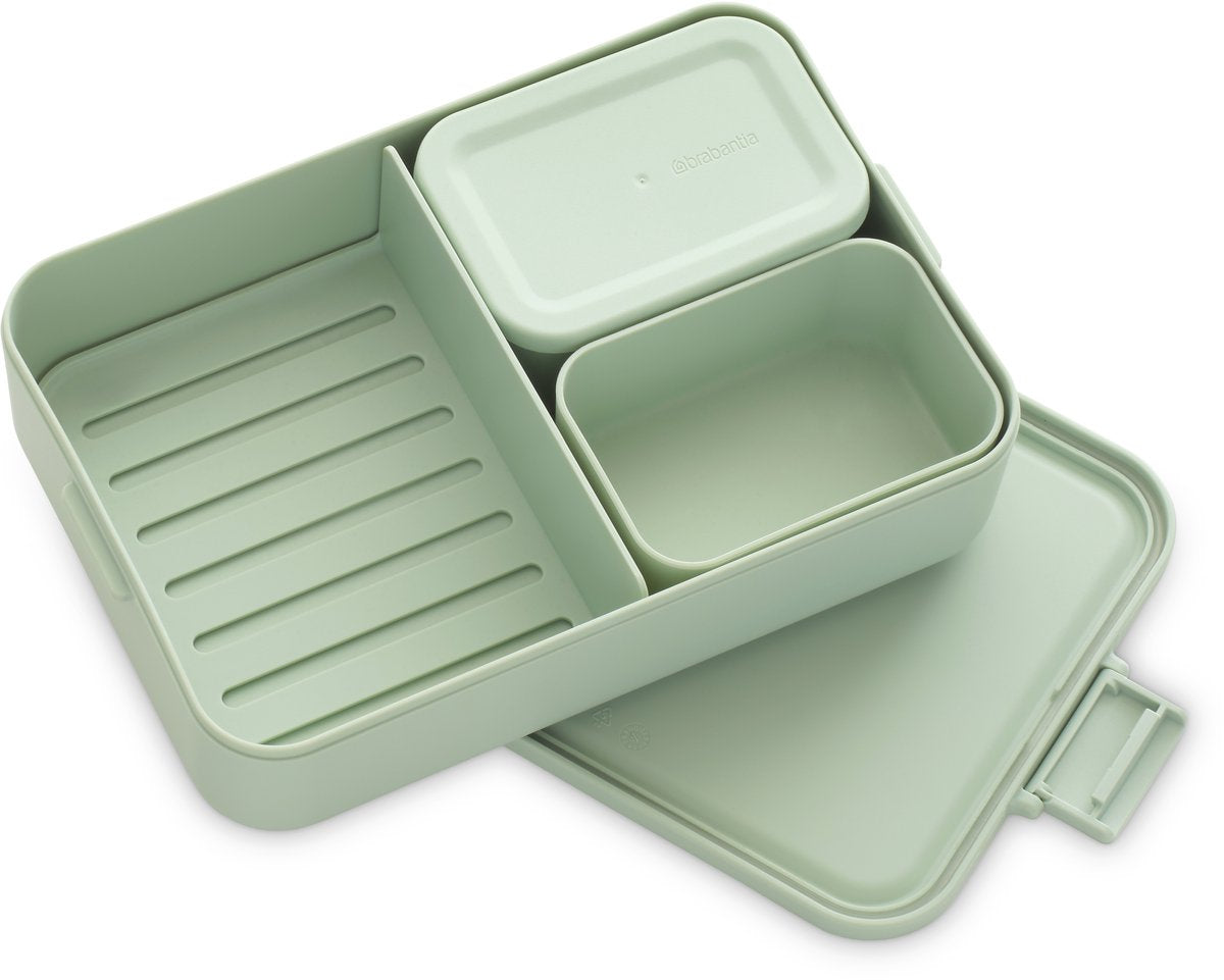 Brabantia bento boîte à lunch faire prendre grand vert jade | 2 pièces