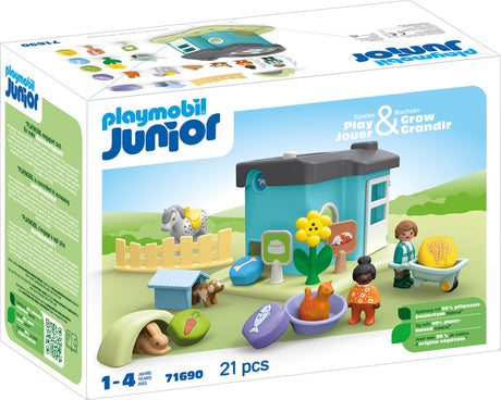 Playmobil 71690 pension pour animaux junior avec mangeoire automatique