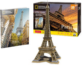 Puzzle 3D National Geographic Cube Fun Tour Eiffel - 80 pièces - 70,9 cm de haut