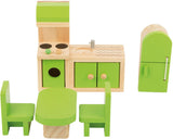 Small foot - meubles de cuisine en bois pour maison de poupée, 5 pièces.