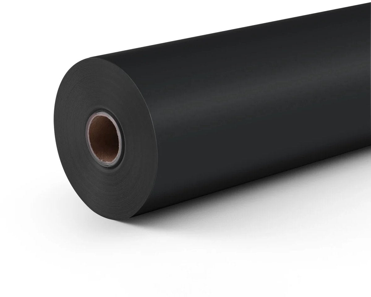 Vinyle autocollant Loklik - personnalisez le verre, la céramique et plus encore - vinyle adhésif permanent mat 12 m - noir - 30,5 x 1200 cm