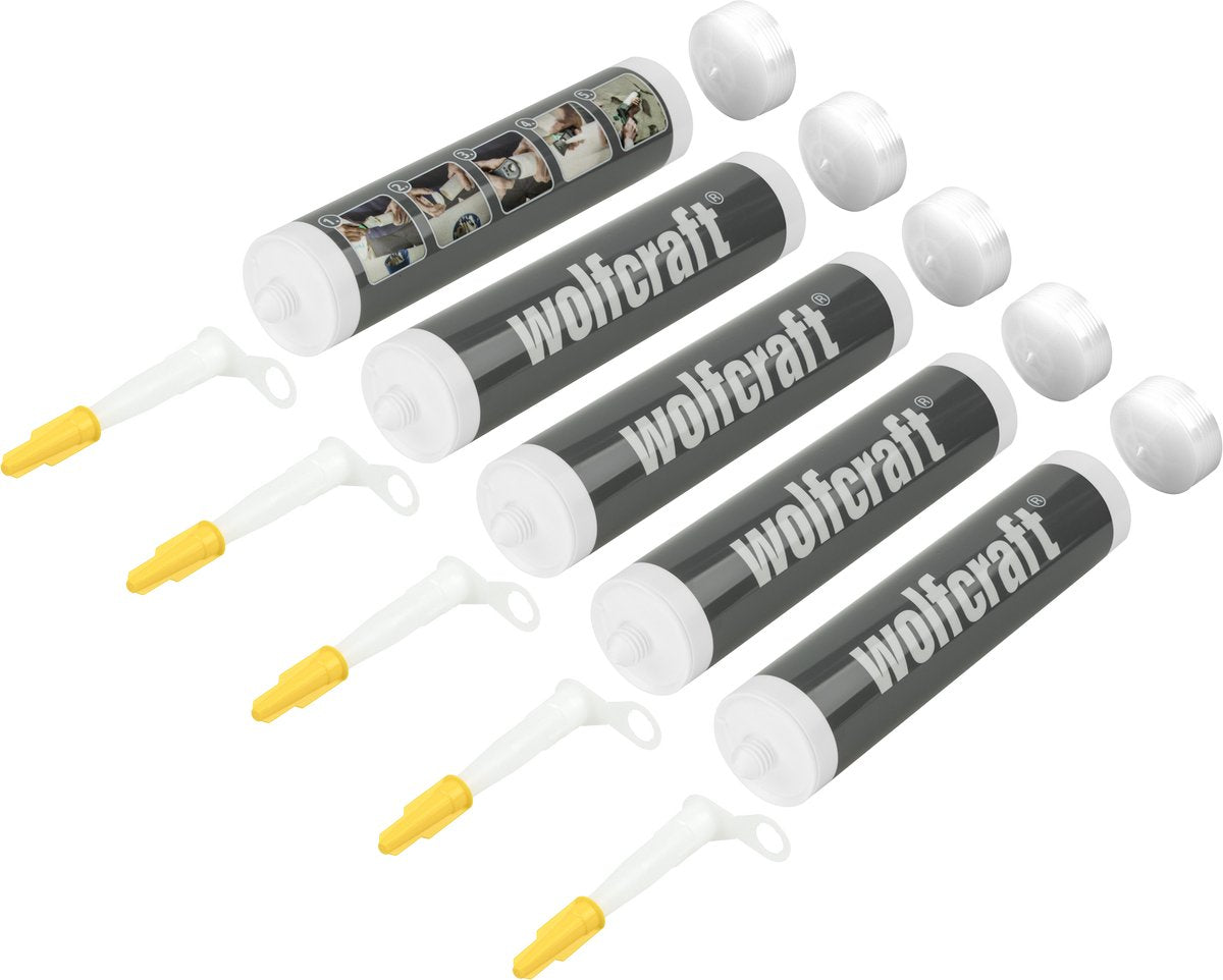 Wolfcraft - kit tube vide - 5 pièces - patron vide pour joindre carrelage avec coulis - 4044100