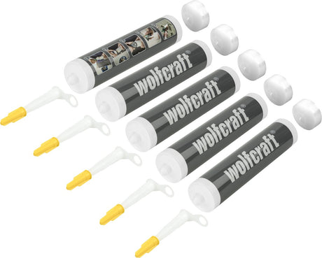 Wolfcraft - kit tube vide - 5 pièces - patron vide pour joindre carrelage avec coulis - 4044100
