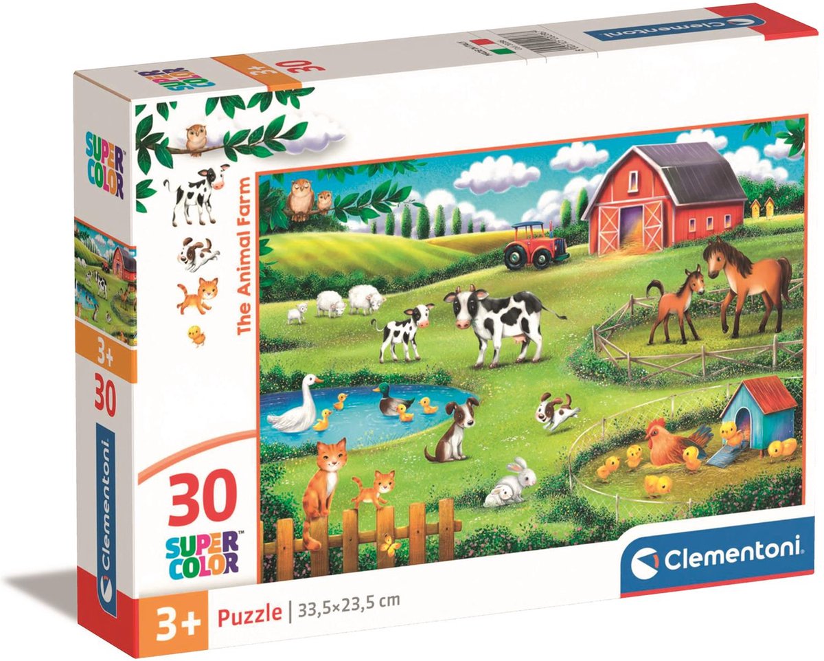 Clementoni - puzzle enfant - 30 pièces - ferme - puzzle à partir de 3 ans