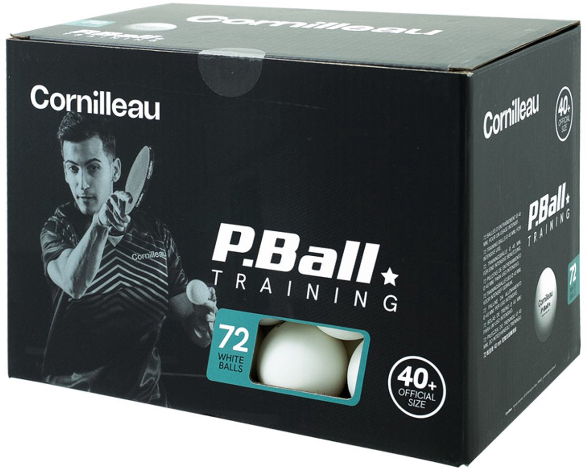 Cornilleau p-ball abs évolution 1* balles de tennis de table x72 - blanc