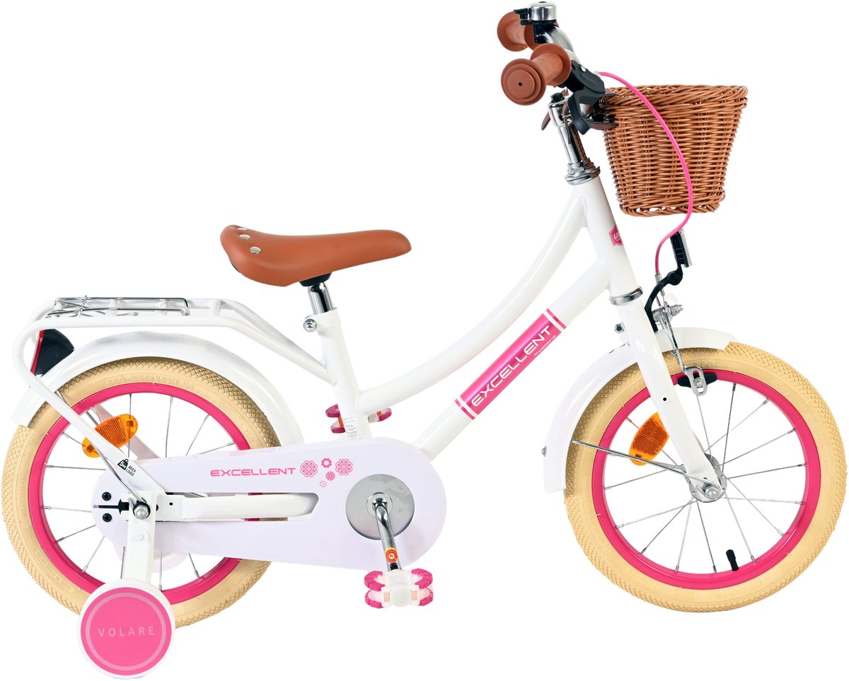 Volare Excellent vélo pour enfants - Girls - 14 pouces - blanc