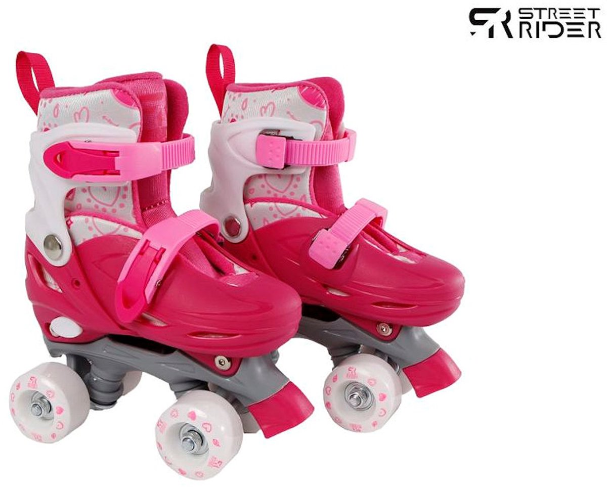 Street Rider Roller Skates rose réglable, taille 27-30