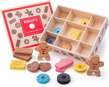 Jouets Bigjigs - boîte en bois avec biscuits
