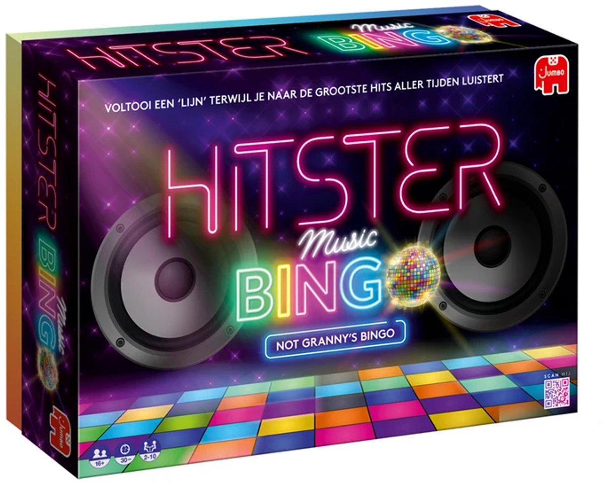 Hitster jumbo - bingo - jeu de société néerlandais - jeu d'action