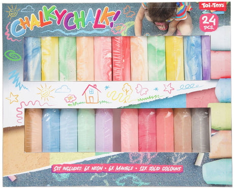 TOI-TOYS Le trottoir craie dans la boîte, 24e.