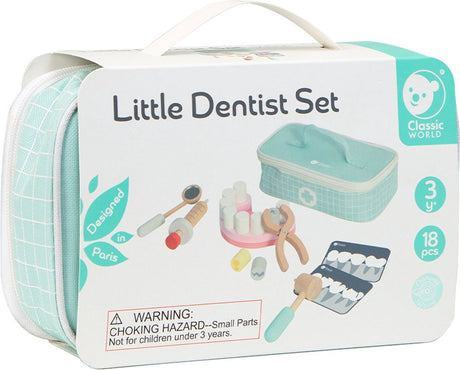 Petit coffret dentaire Classic World, mallette de médecin, 18 pièces.