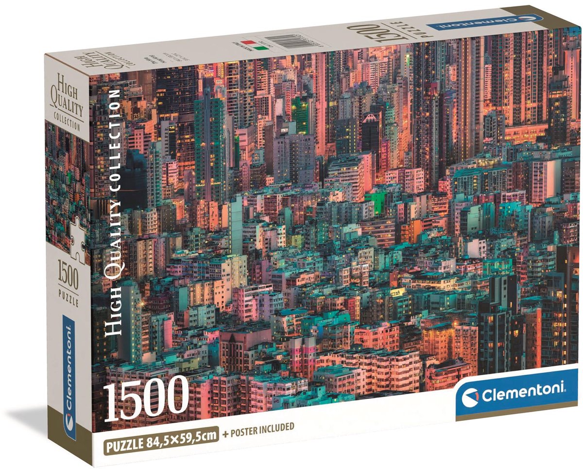 Clementoni - puzzle - 1500 pièces - la ruche hong kong - puzzle pour adultes - collection de haute qualité