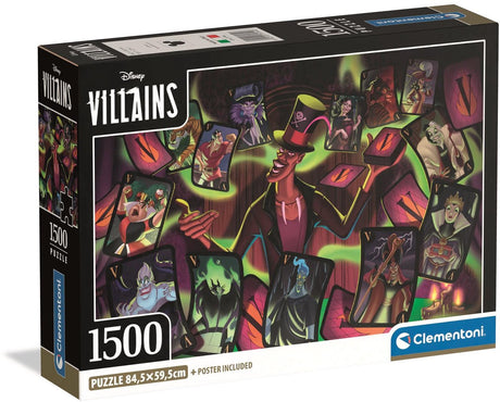 Clementoni - puzzle - 1500 pièces - Boîte compacte des méchants de Disney