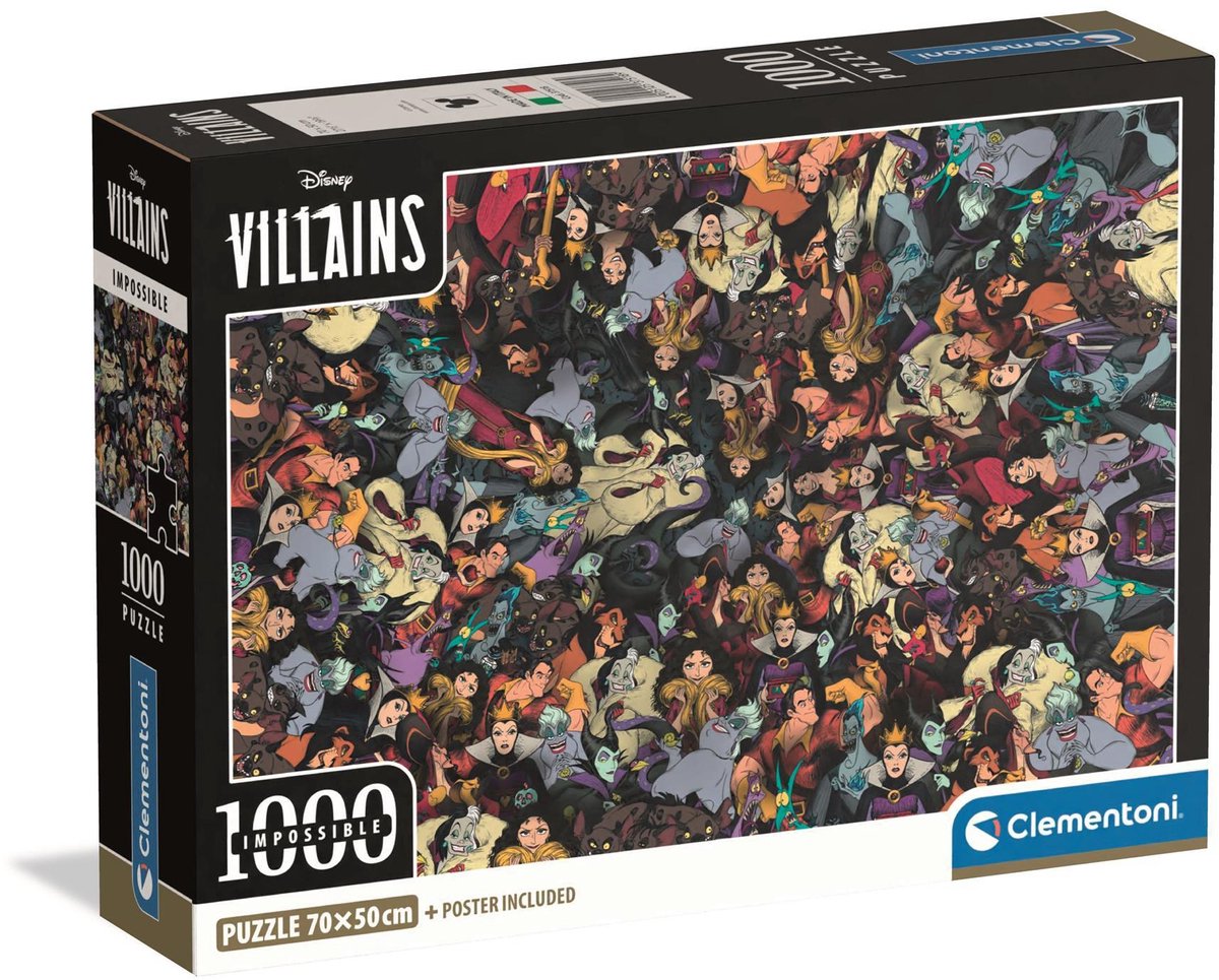 Clementoni Disney Impossible Les Méchants (Les Vilains) 1000 pièces