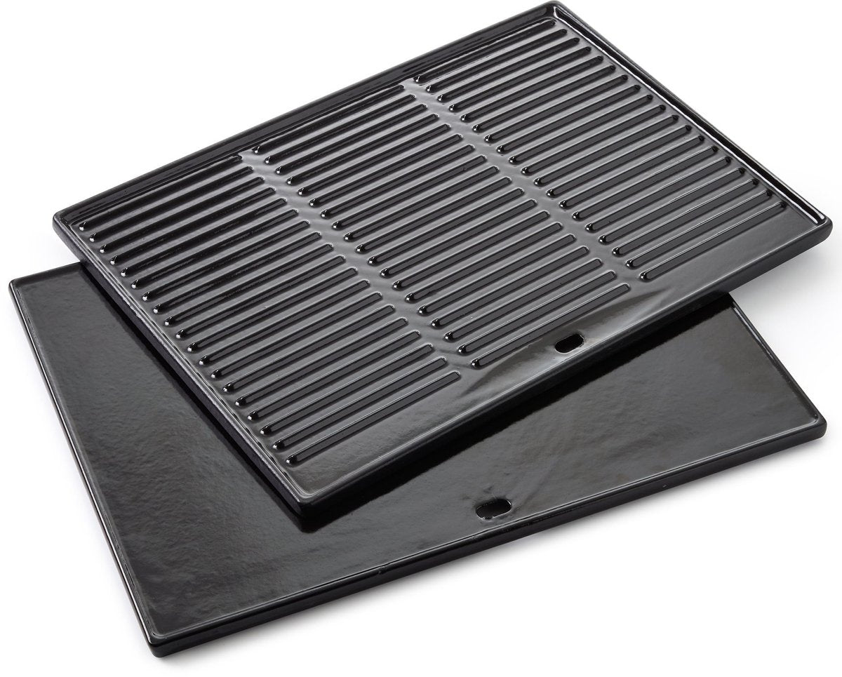 Plaque à pâtisserie Barbecook - plaque de barbecue - fonte - noir - 43x35cm