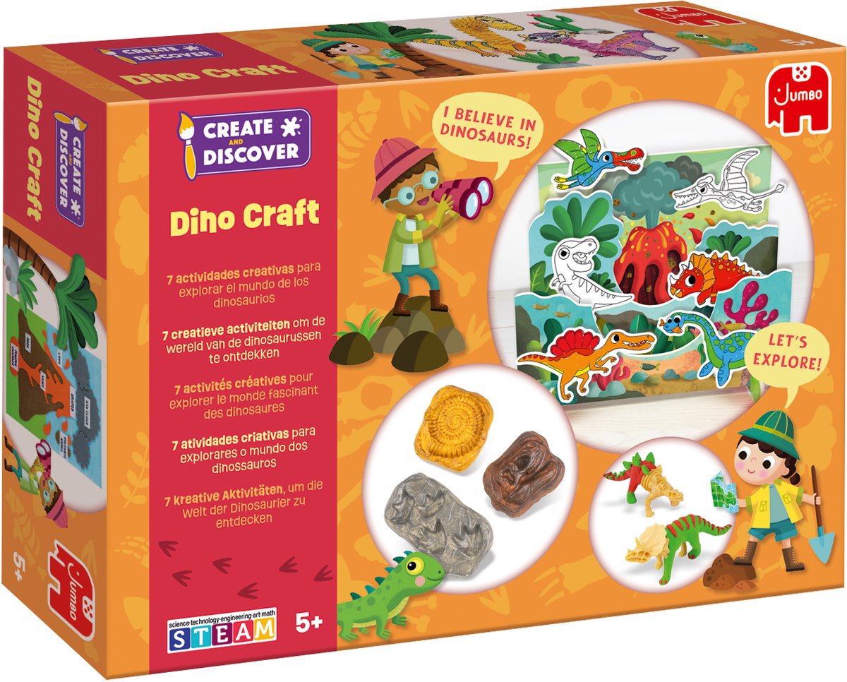 Ensemble d'artisanat Jumbo Create Discover Dino Craft