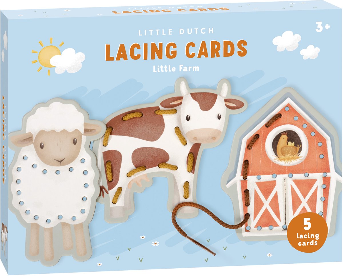 Jeu de cartes à enfiler Little Dutch, petite ferme