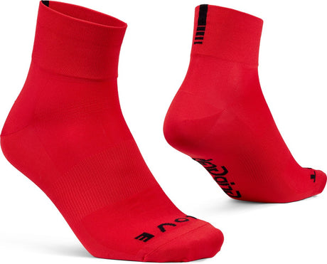 Gripgrab - chaussettes de cyclisme d'été légères SL courtes et performantes 1 paire de chaussettes de cyclisme coolmax coupe basse - rouge - unisexe - taille L (44-47)