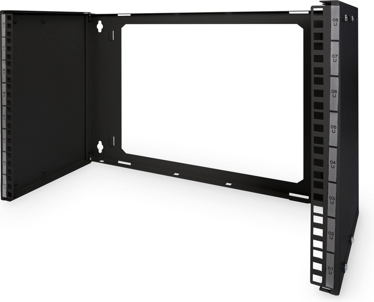 Digitus dn-19 pb-8u-sw support de patch mural (l x h x p) 505 x 372 x 250 mm 8 he noir (ral 9005)