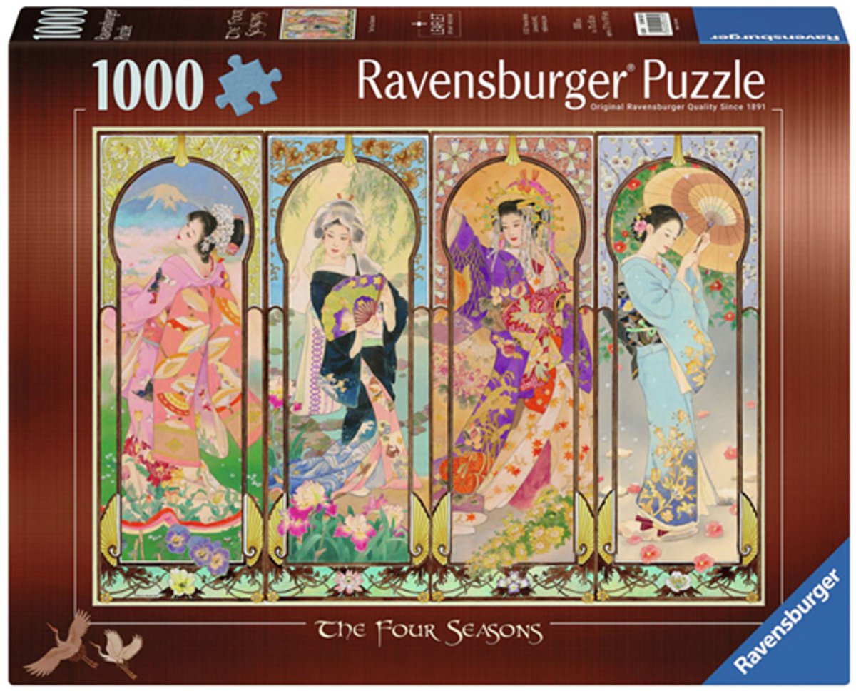 Puzzle Ravensburger Les Quatre Saisons Puzzle artistique de 1000 pièces.