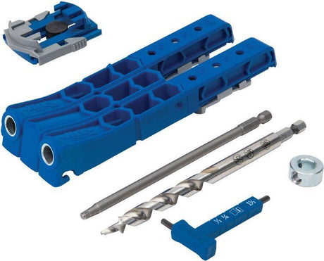 Kreg - gabarit de perçage Pocket Hole Jig 320 paquet - connexion bois - avec 2 guides de perçage et étui - acier