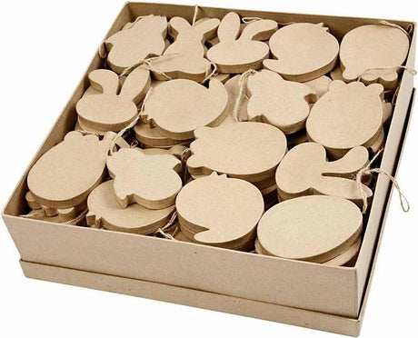 Creativ company Décorations de Pâques, h: 10 cm, épaisseur 12 mm, 114 pièces 1 boîte