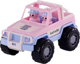 Cavallino jeep rose avec 2 figurines