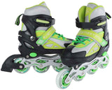 Rollers en ligne Street Rider vert noir réglables, taille 33-36