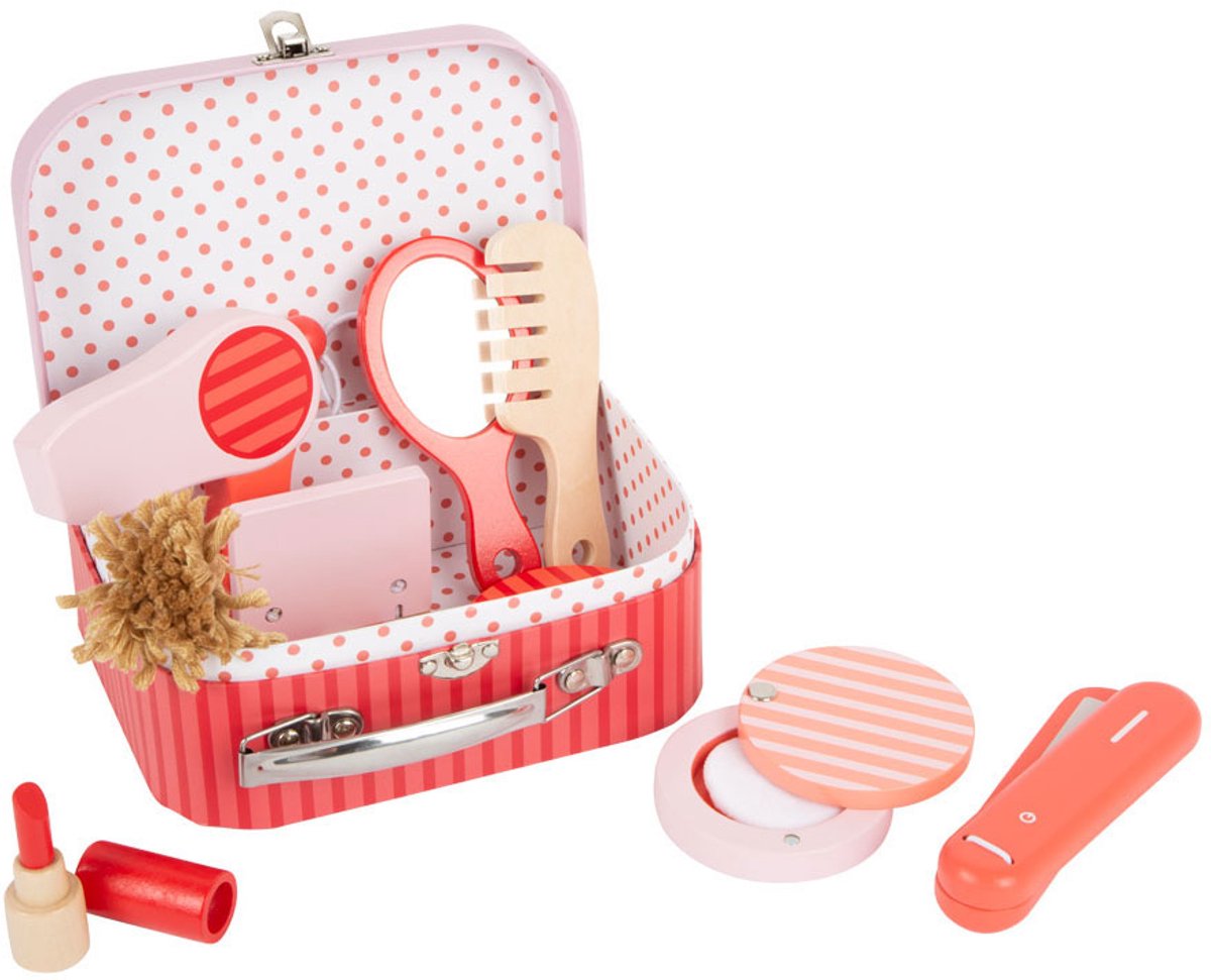 Small foot - maquillage de jeu rétro en bois dans une valise