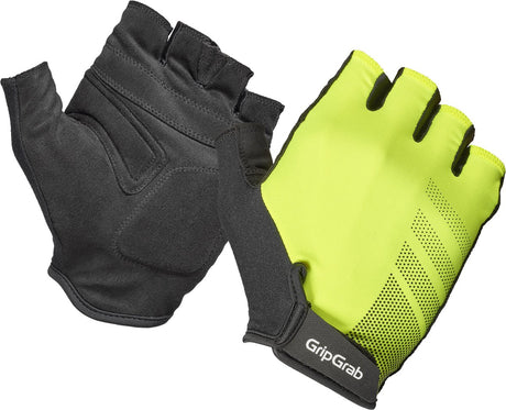 Gripgrab - ride rc lite gants de cyclisme d'été à doigts courts avec rembourrage - jaune haute visibilité - unisexe - taille xs