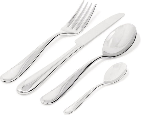 Ménagère Alessi nuovo milano - monobloc - acier inoxydable - 24 pièces - 6 personnes