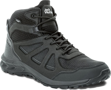 Jack wolfskin woodland 2 texapore mid m chaussures de randonnée homme - noir - taille 41