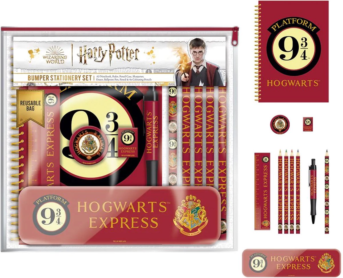 Pyramid international Harry Potter ensemble de papeterie 11 pièces plate-forme 9 3 4 papeterie