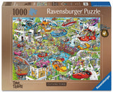 Ravensburger Ray's Comic Series : Time Travel 4 – Future Time – Puzzle de dessin animé – 1000 pièces
