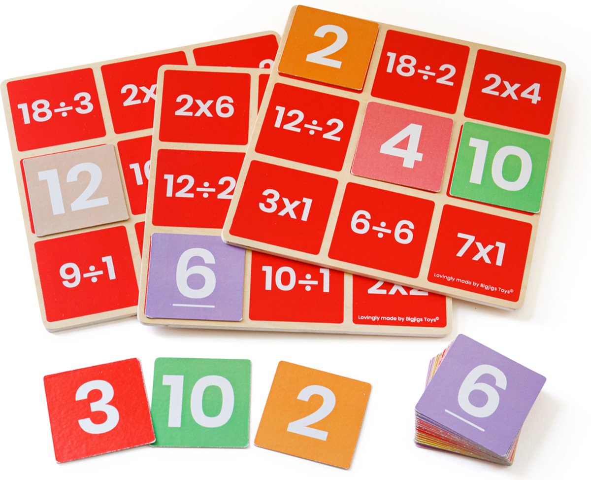 Bigjigs bingo mathématique multiplier diviser