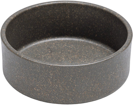 Designed by lotte noor voerbak hond - eetbak drinkbak - vaatwasserbestendig - bamboe - grijs - 14 cm