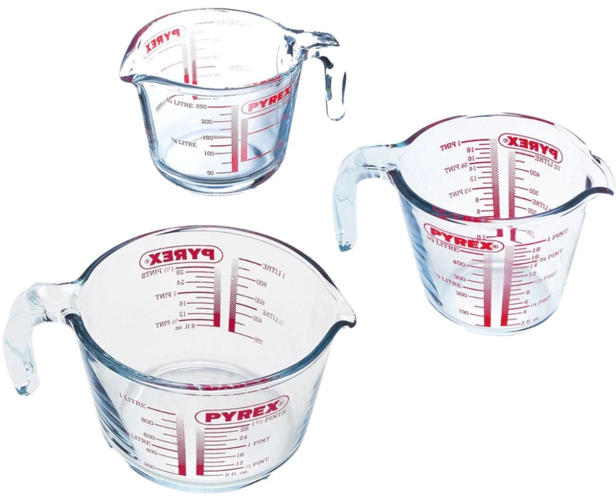 Tasse à mesurer en Pyrex, lot de 3 pièces - | préparation classique
