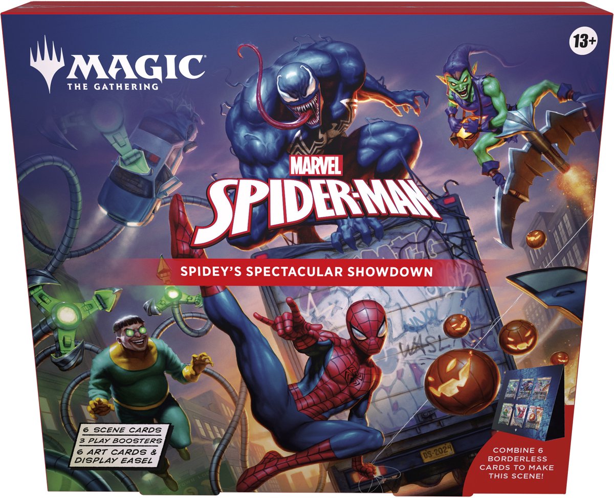 Boîte de scène Spider-Man de Magic The Collecting Marvel - La confrontation spectaculaire de Spidey