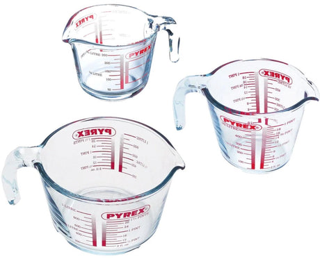 Tasse à mesurer en Pyrex, lot de 3 pièces - | préparation classique