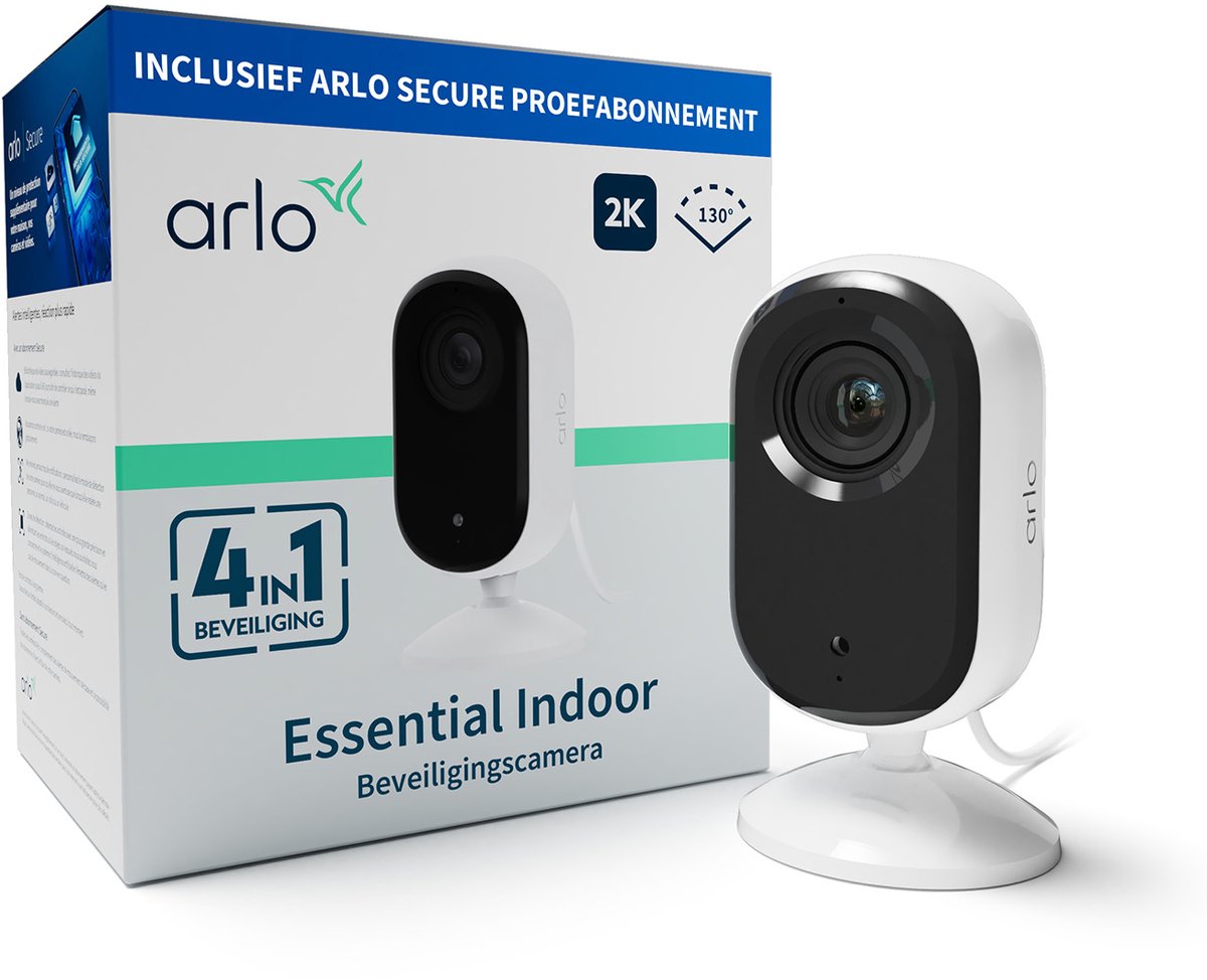 Caméra de sécurité Arlo essential2 2k pour intérieur - 1 caméra IP