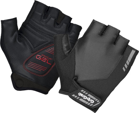 Gripgrab - gants de cyclisme d'été à doigts courts rembourrés progel - noir - unisexe - taille XL