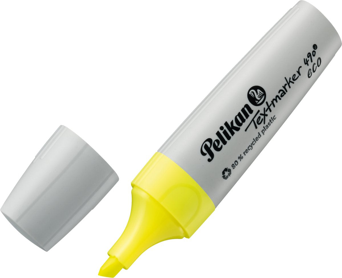 Pelikan marqueur de texte 490 - surligneur écologique - jaune - 10 pièces