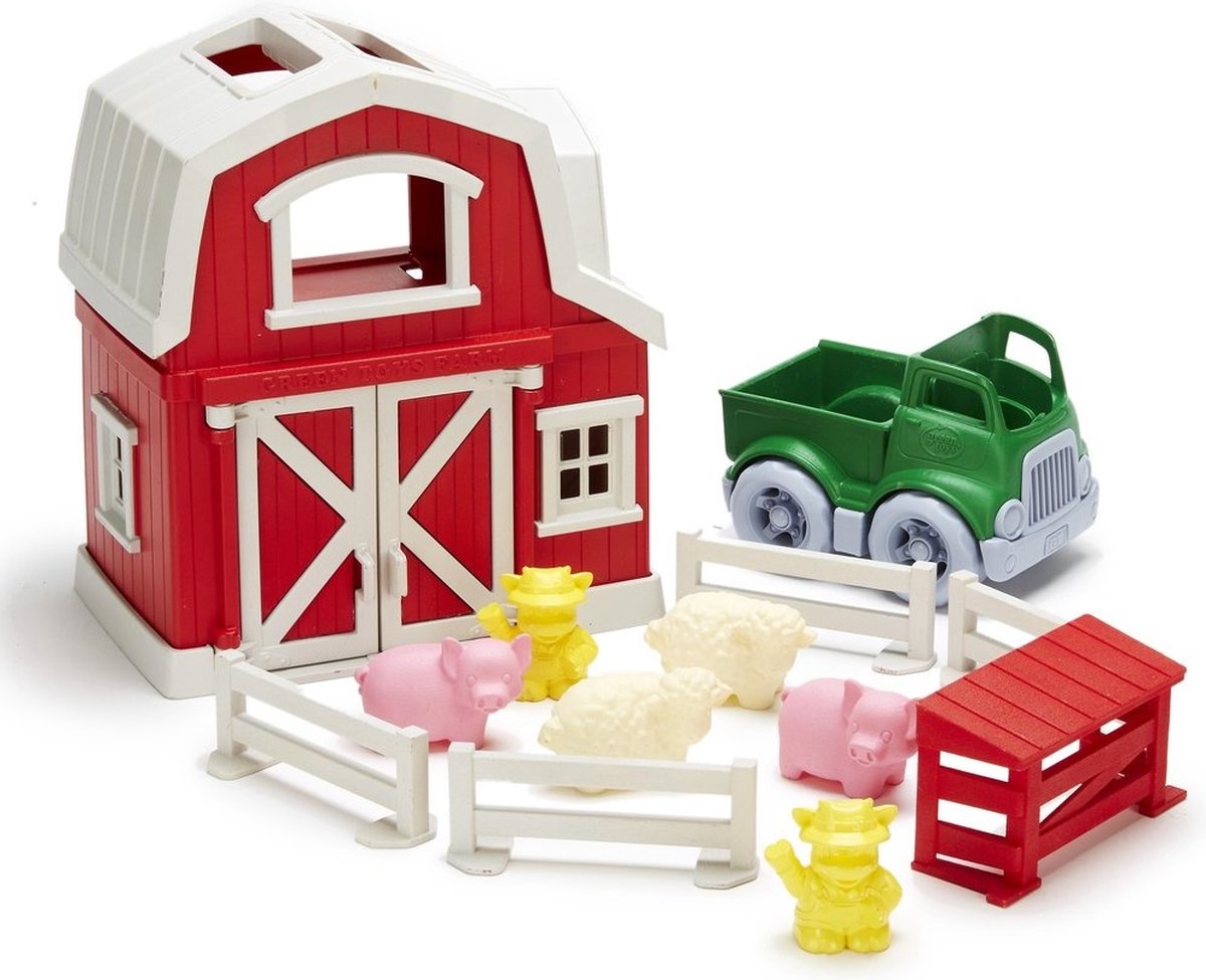 Ferme de jouets verts