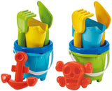 Ensemble seau pirate Ecoiffier avec accessoires, 6 pièces.