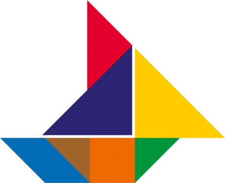 Schmidt ® - tangram kids - jeu d'enfant - jeu de puzzle créatif avec pièces en bois - à partir de 5 ans - 1 joueur