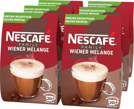 Café instantané Nescafé Family Wiener Melange - 6 sachets x 280g pour 150 tasses de café