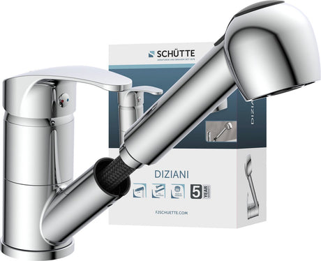 Schütte schütte one -button mélangeur jetable jet diziani chrome -colored