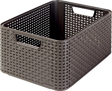 Curver - panier de style m - panier de rangement - marron foncé