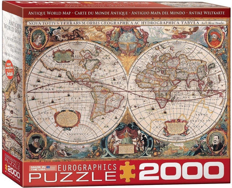 Eurographics - carte du monde antique [carte du monde antique] - hondio henricus - 2000 pièces 97×68cm (l×h) - puzzle